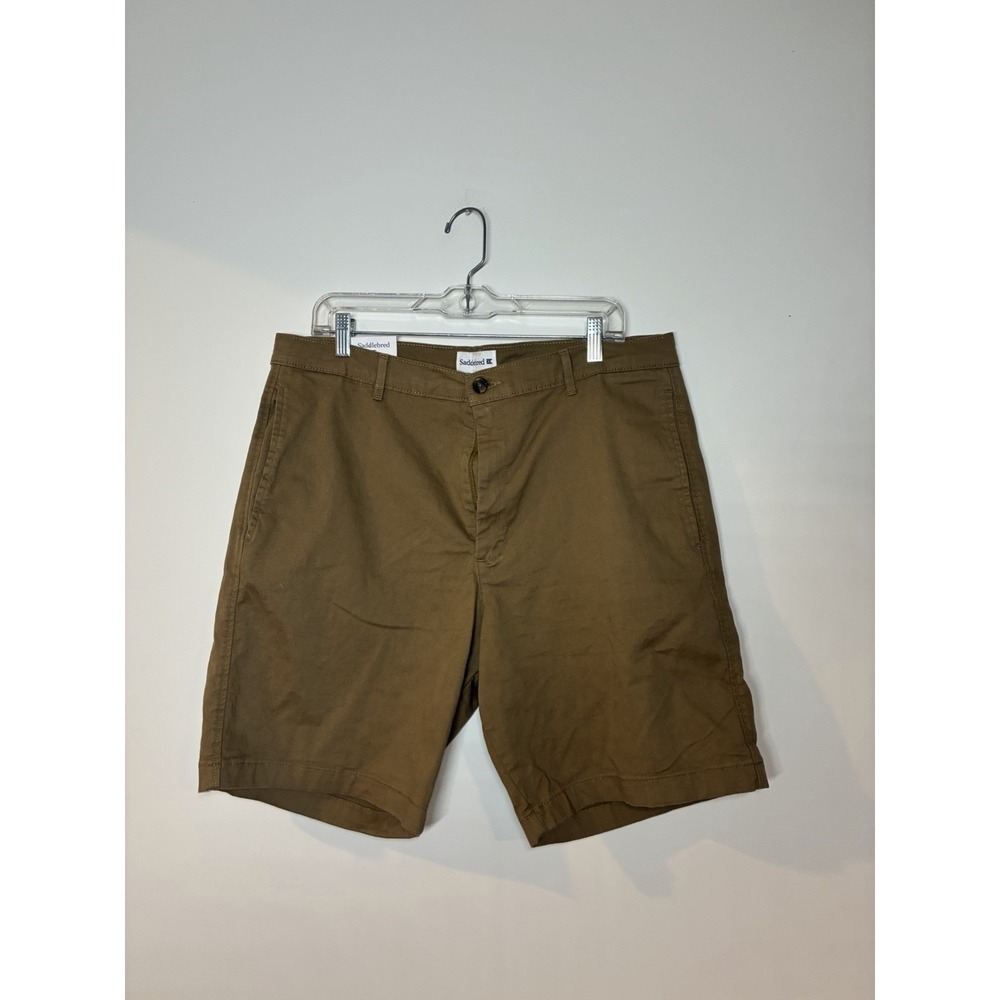 Saddlebred Mens Shorts Size 36x9 Jazz Tan Cotton NWT Preppy Flat Front